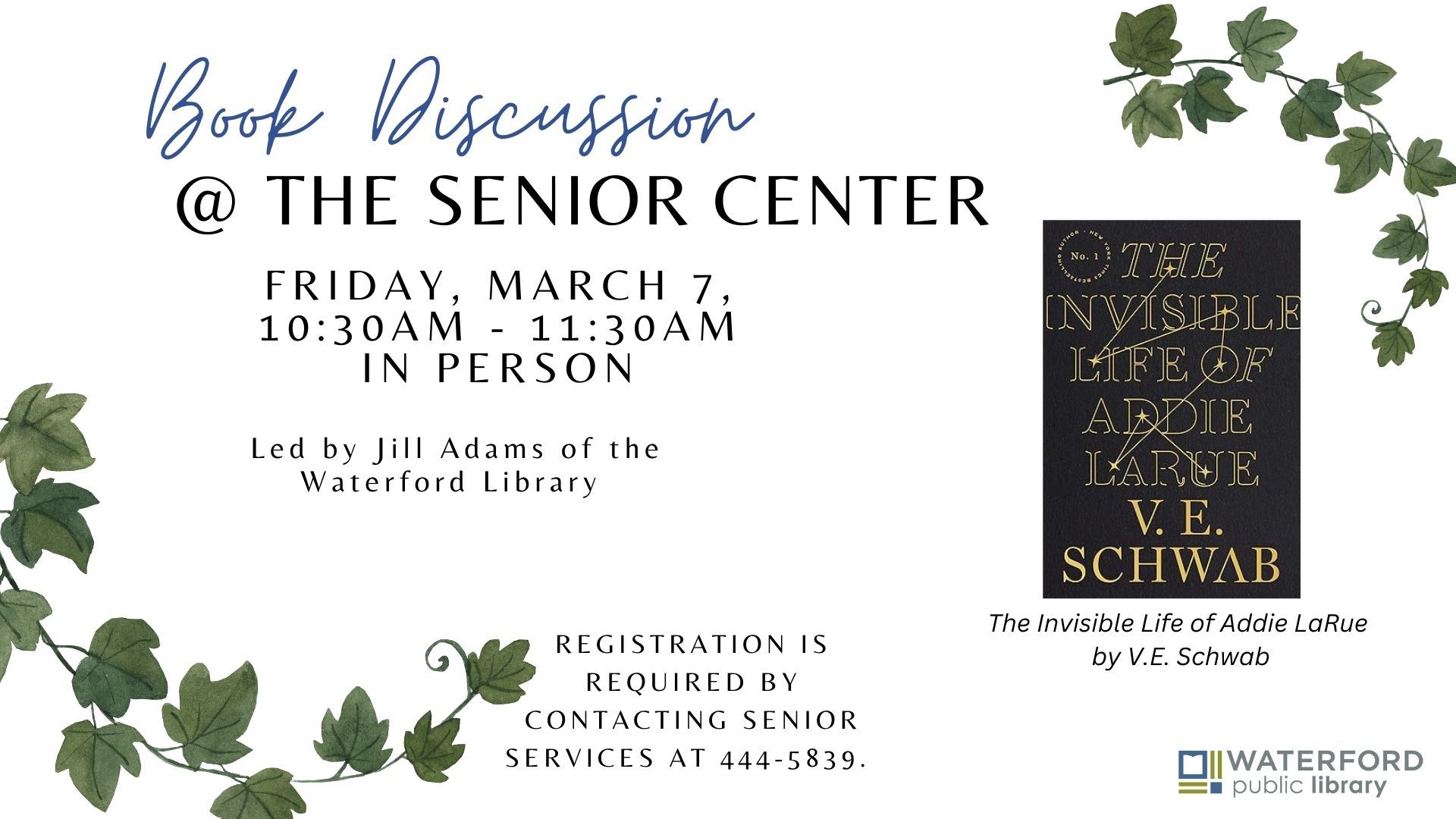 Senior Services Book Discussion (slide)